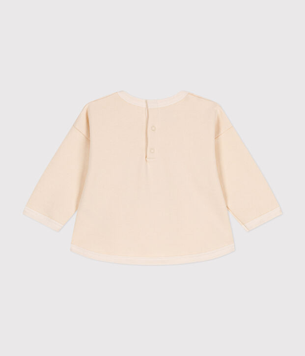 Maglia in tessuto felpato neonato ecru