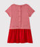 Abito bebé bambina millerighe rosso TERKUIT/bianco MARSHMALLOW