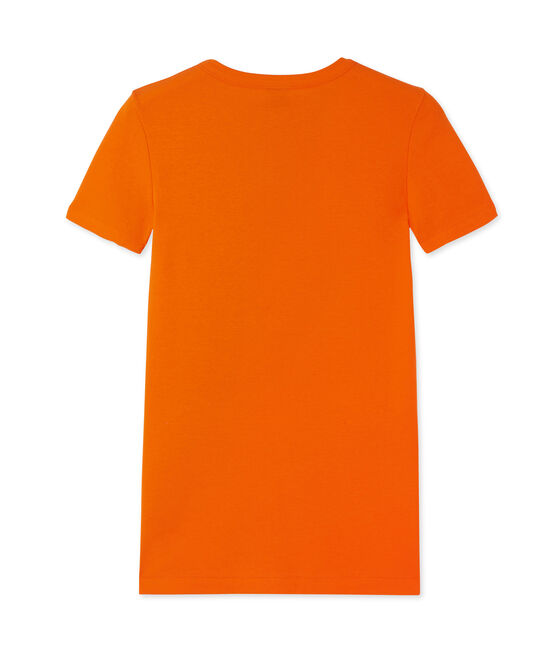 T-shirt donna in costina originale 1X1 arancione Feu