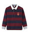 Polo rugby rigata per bambino blu SMOKING/rosso OGRE