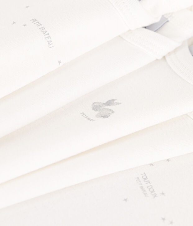 Confezione da 5 body a maniche corte in cotone motivo conigli multicolore