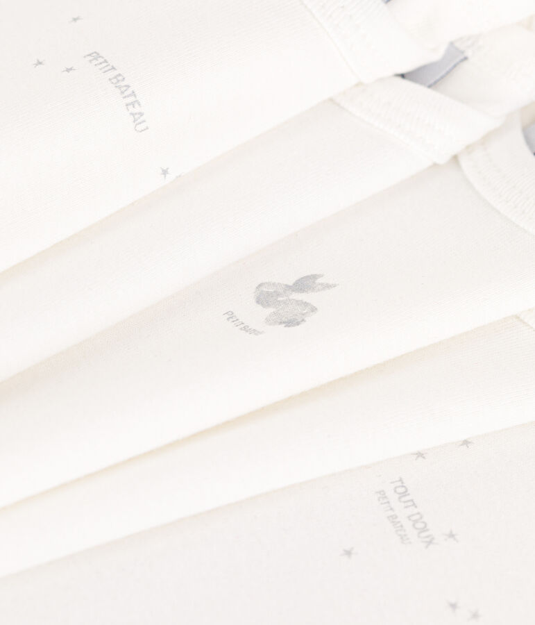 Confezione da 5 body a maniche corte in cotone motivo conigli multicolore