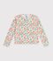 Cardigan in cotone a fiori bambina bianco/multicolore