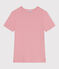 T-shirt donna L'Iconique Cocotte in cotone tinta unita rosa CHARME
