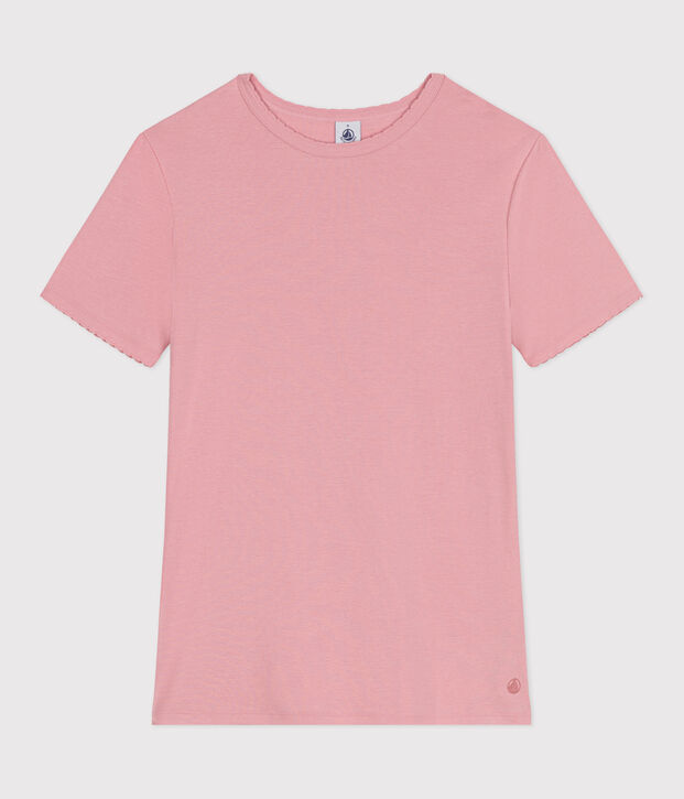 T-shirt donna L'Iconique Cocotte in cotone tinta unita rosa