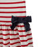 Abito bambina rigato bianco MARSHMALLOW/rosso TERKUIT