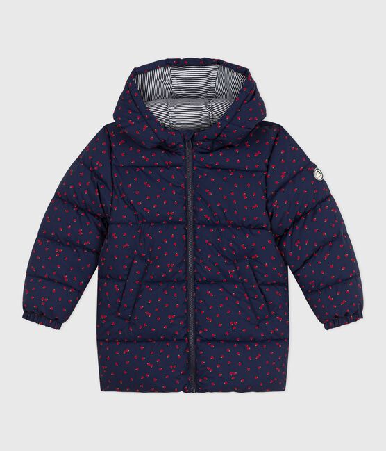 Piumino lungo stampato bambina blu SOIR/ MULTICO