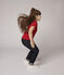 T-shirt a maniche corte in cotone bambina rosso TERKUIT