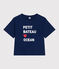 T-shirt Le Boxy in cotone donna blu MEDIEVAL