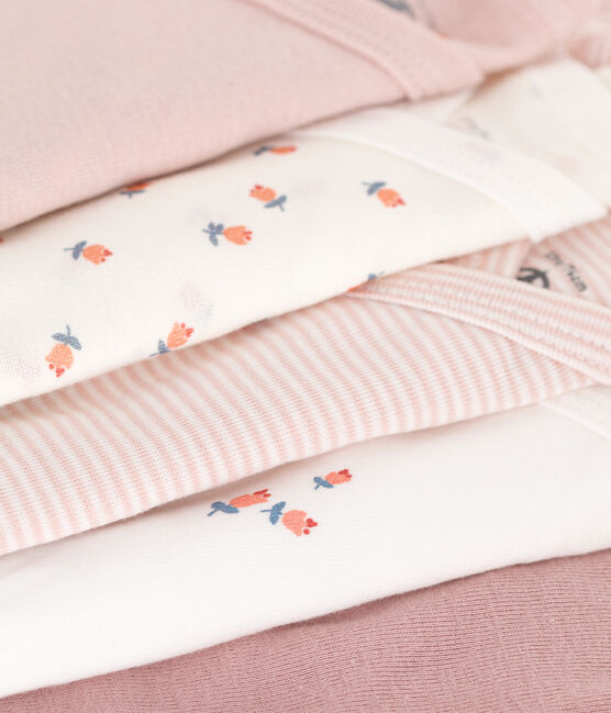CONFEZIONE DA 5 BODY A MANICHE LUNGHE IN COTONE PER NEONATI variante 2