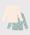 Confezione da 2 t-shirt bambina maniche lunghe in cotone motivo cuore variante 1
