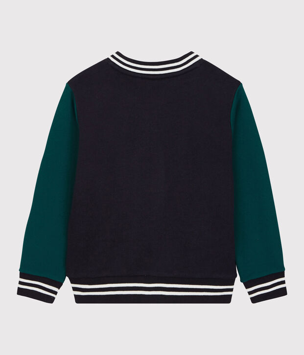 Teddy bambino in molleton blu/verde