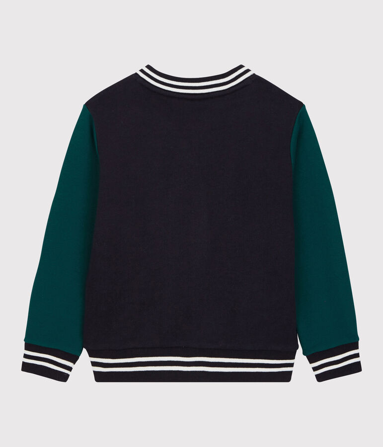 Teddy bambino in molleton blu/verde