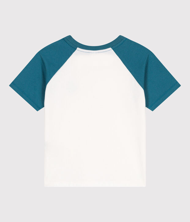 T-shirt a maniche corte in cotone con stampa bambino verde/verde