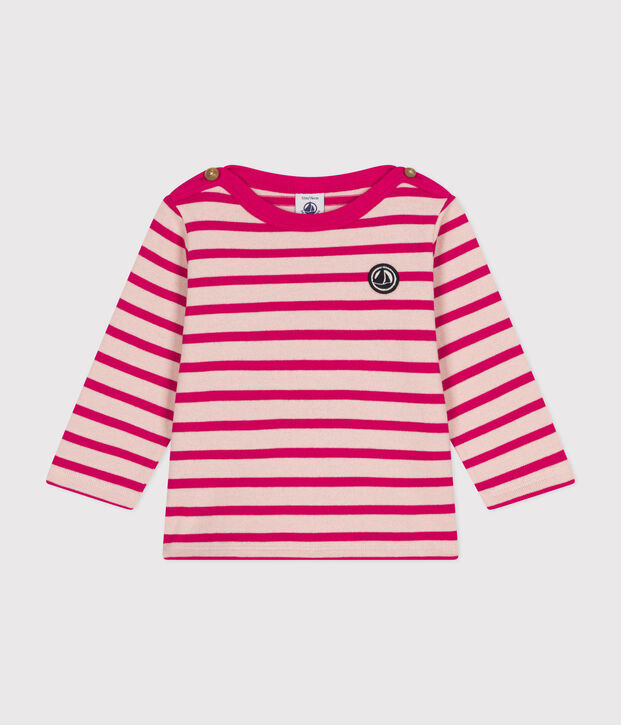 Marini&egrave;re beb&egrave; in cotone spesso rosa/rosa