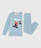 Pigiama bambino unisex in ciniglia blu ENNEIGE