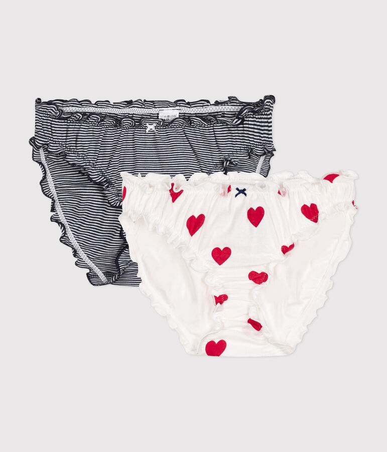 Confezione da 2 slip con arricciature in cotone donna multicolore