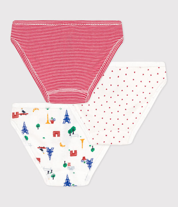 Confezione da 3 slip bambino in cotone Parigi multicolore