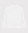 T-shirt in cotone e lino bambino bianco MARSHMALLOW
