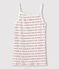 Canottiera con spalline in cotone Donna bianco MARSHMALLOW/rosso TERKUIT