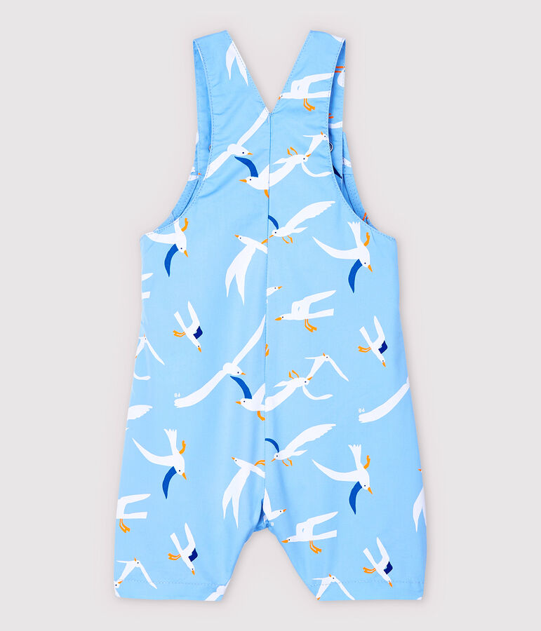 Salopette corta in tessuto serge beb&egrave; maschio blu/multicolore