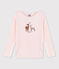T-shirt serigrafata bambina rosa FLEUR