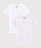 Confezione da 2 t-shirt manica corta millerighe rosa bambina variante 1