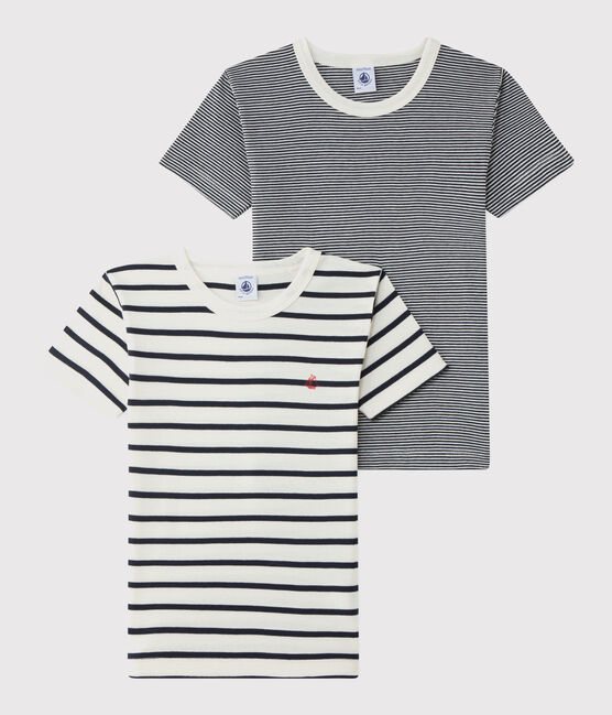 Confezione da 2 t-shirt bambino a righe in cotone biologico variante 1