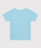 T-shirt a maniche corte in cotone con stampa bambino blu AQUATIC