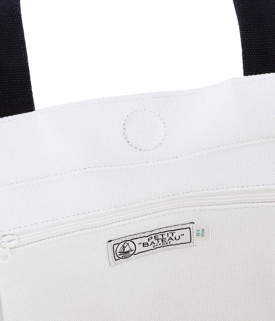 Borsa shopping bianco MARSHMALLOW/blu SMOKING
