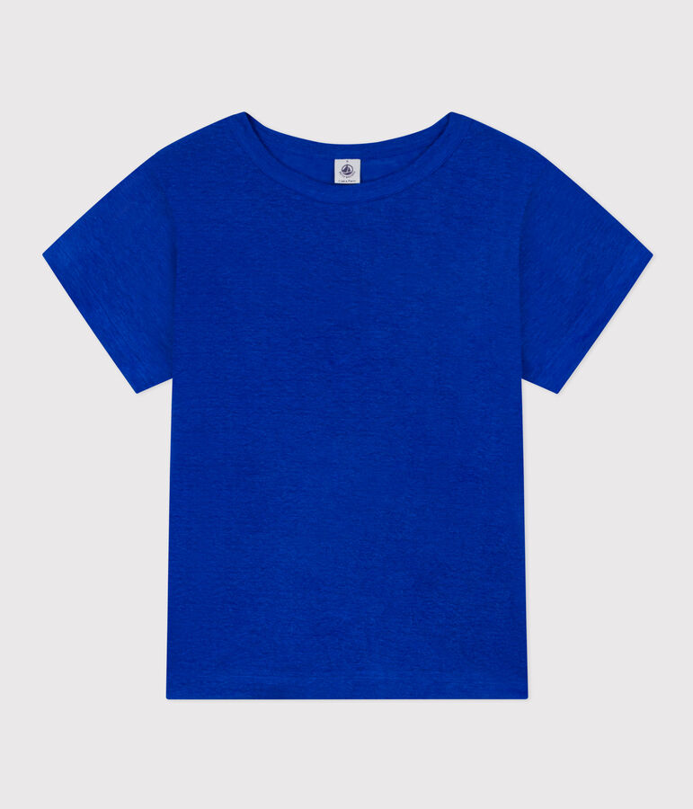T-shirt L'ICONIQUE in lino Donna blu