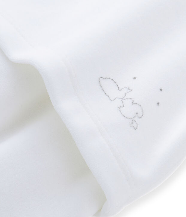 Coordinato beb&eacute; unisex coprifasce e ghettine bianco/grigio