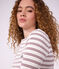 T-shirt a maniche corte in cotone a righe donna bianco/rosso