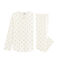 Pigiama a stelle bambina a costine bianco MARSHMALLOW/giallo OR