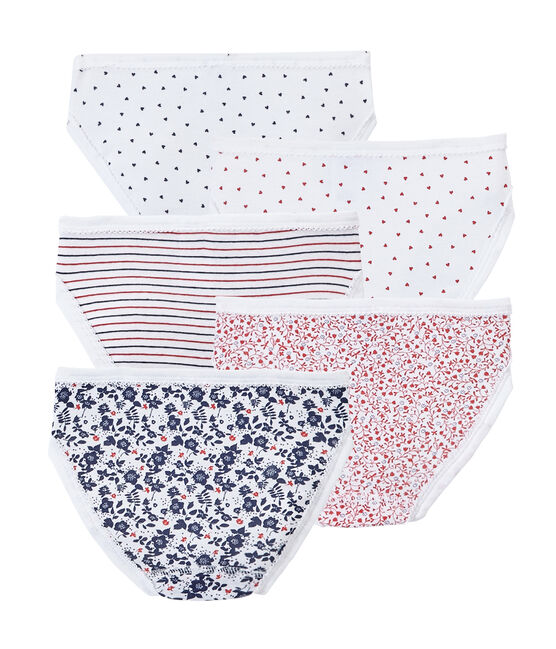 Lotto di 5 culottes per bambina bianco LOT