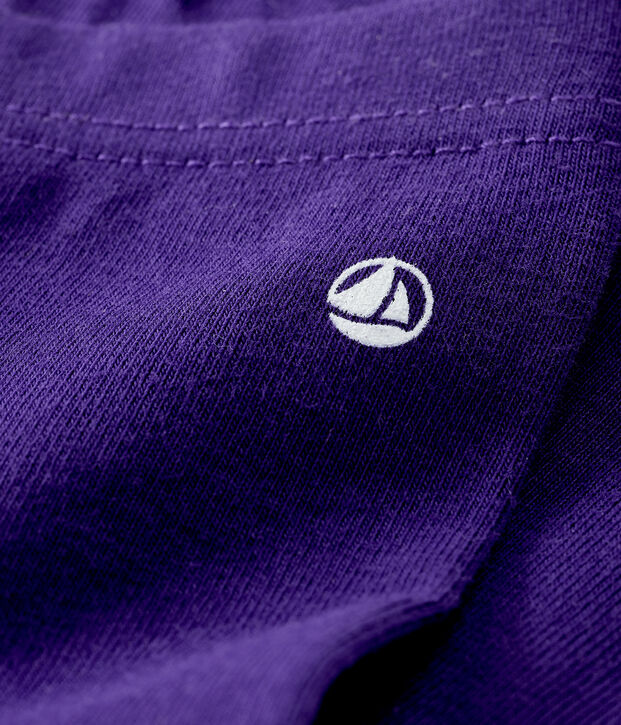 Leggings beb&egrave; femmina a costine 1x1 in tinta unita ROXO