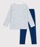 Pyjama  en velours bianco/blu/multicolore