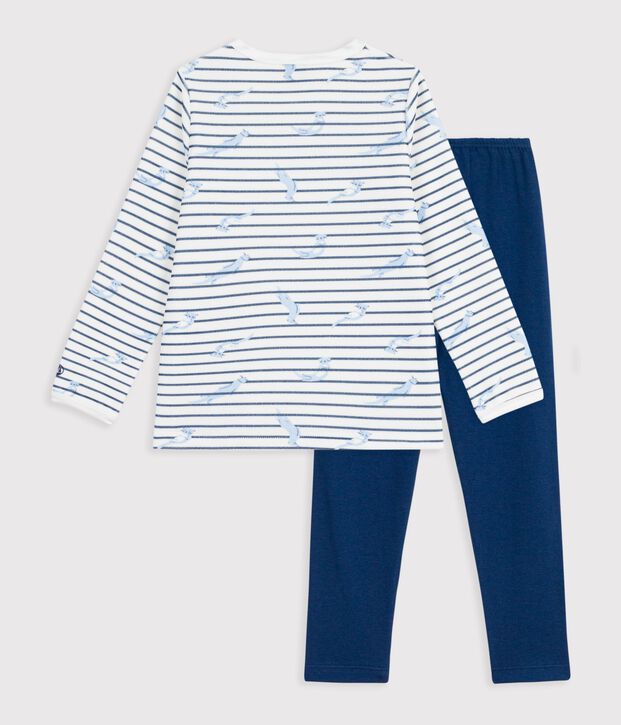 Pyjama  en velours bianco/blu/multicolore