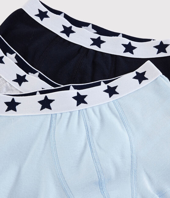 Confezione da 3 boxer tinta unita bambino in cotone biologico variante 1