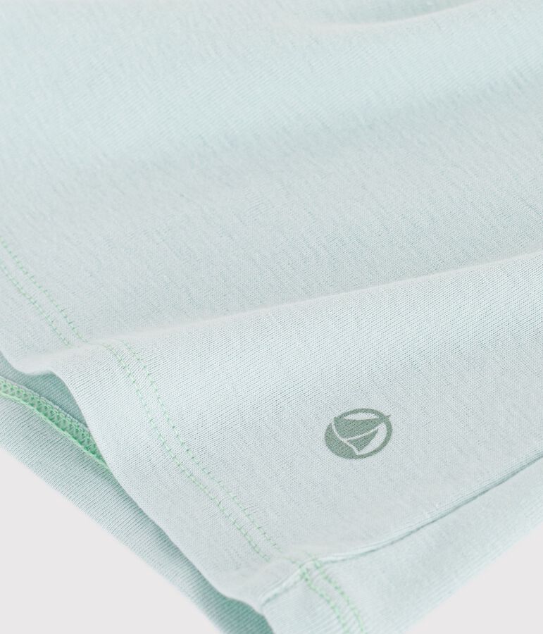 T-shirt a maniche corte in cotone tinta unita donna blu