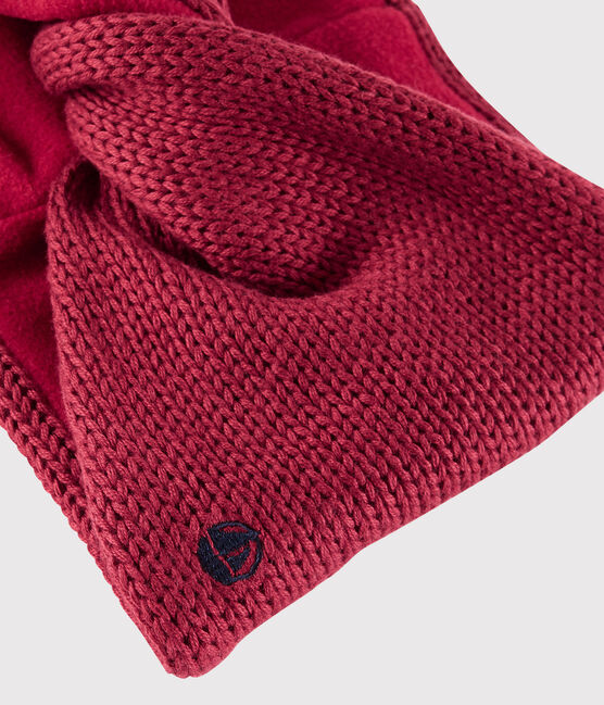 Scaldacollo in maglia bambina/bambino rosa POPPY