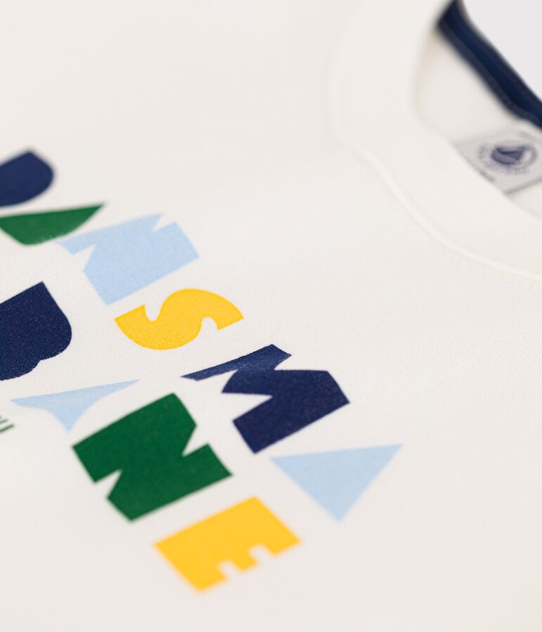 T-shirt  maniche corte in cotone bambino bianco