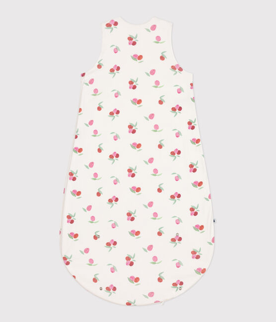 Sacco nanna neonato in cotone a fiori TOG 1 bianco MARSHMALLOW/bianco MULTICO