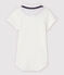 Body con collo a polo in cotone, a manica corta bebè bianco MARSHMALLOW