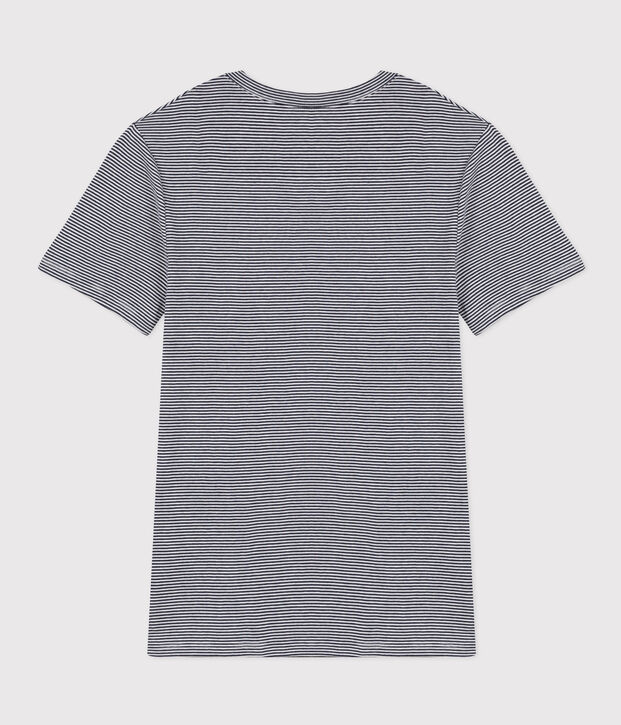 T-shirt L'ICONIQUE girocollo in cotone Donna blu/bianco