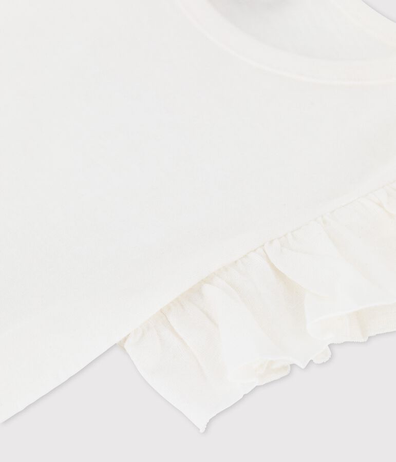 T-shirt a maniche corte in cotone bambina bianco