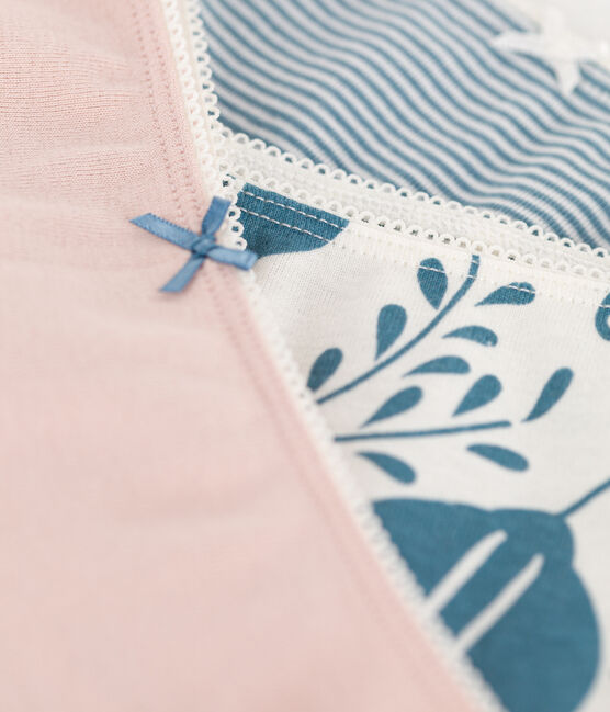 Confezione da 3 shorty a fiori in cotone bambina variante 1