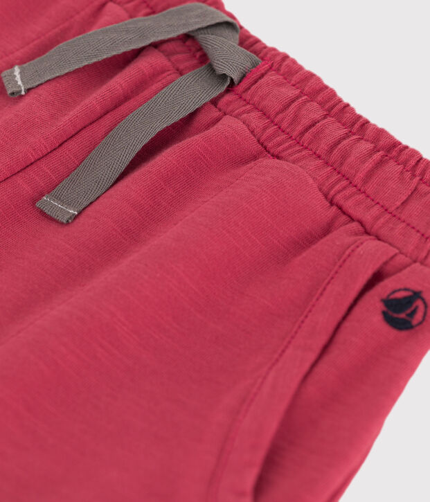 Shorts bambina in jersey fiammato rosa