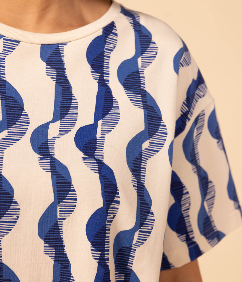 T-shirt LE BOXY fantasia in cotone Donna ecru/multicolore