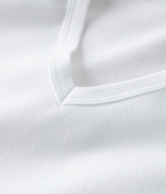 T-shirt scollo a V iconica Donna bianco ECUME